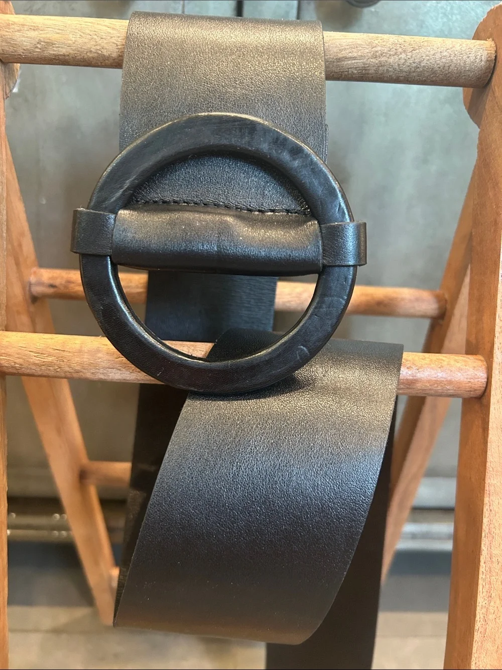 Brave Black Leather Adjustable Belt - Picture 2 of 9